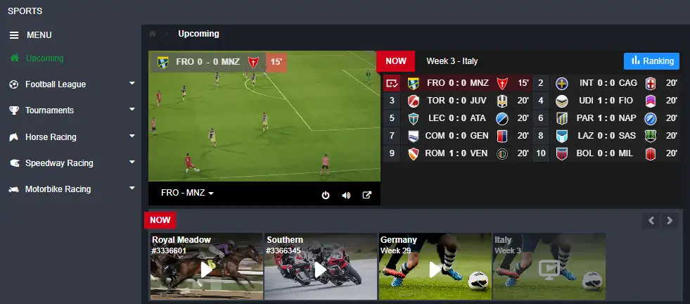 Sporty Bet Virtual games section